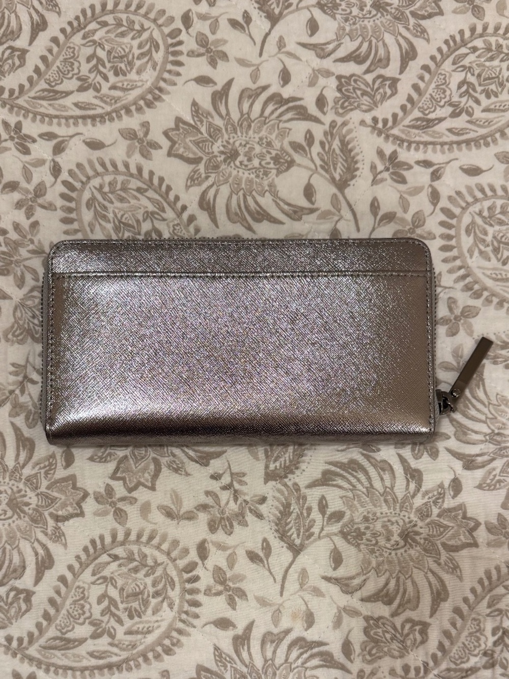 Kate Spade Wallet in Gunmetal Metallic Safiano Leather - Picture 3 of 5